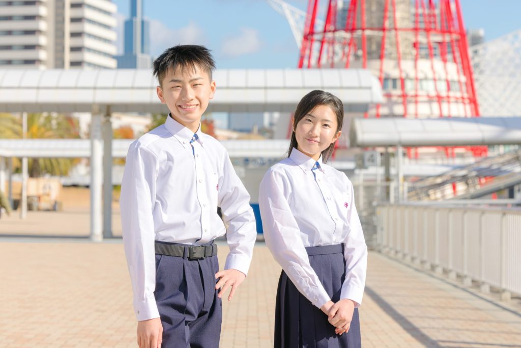 長袖釦ダウンシャツ（神戸タータン） 神戸モデル標準服