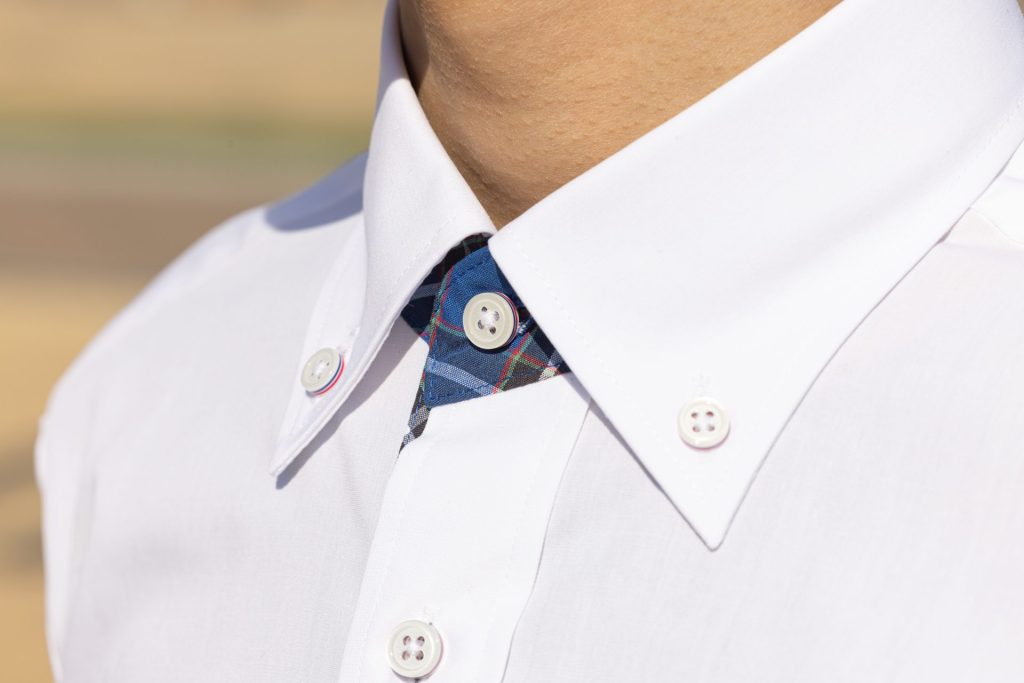 長袖釦ダウンシャツ（神戸タータン） 神戸モデル標準服