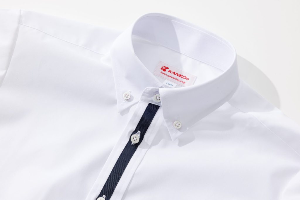 長袖釦ダウンシャツ（白） 神戸モデル標準服